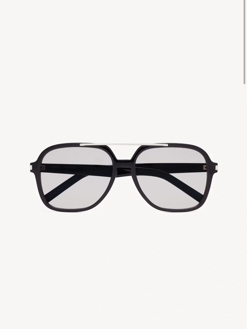 Saint Laurent Black Aviator Sunglasses
